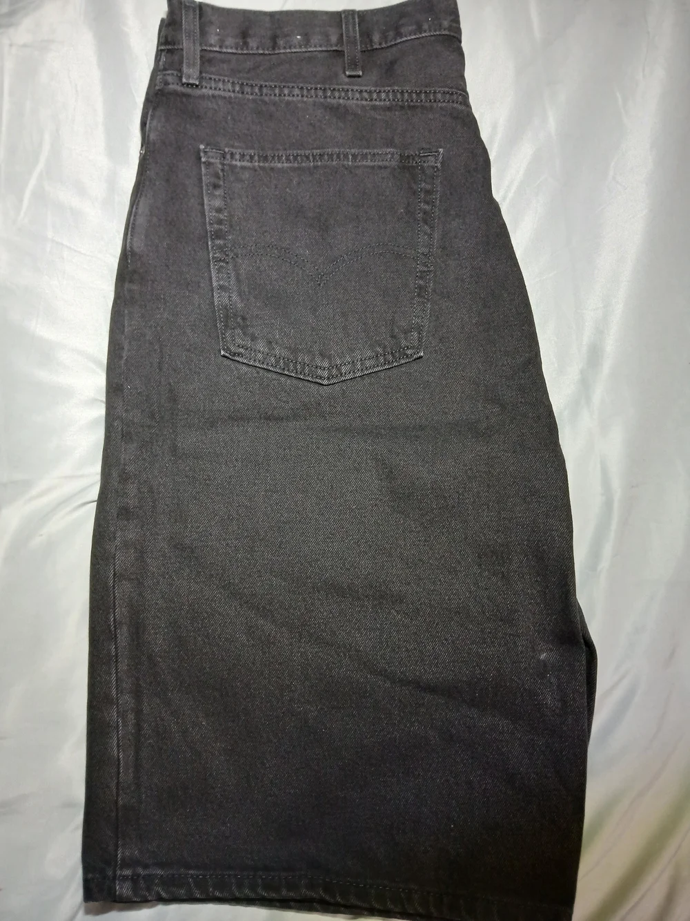 Levi's 470 Black Denim Jean Shorts Size 38 Waist/ 14